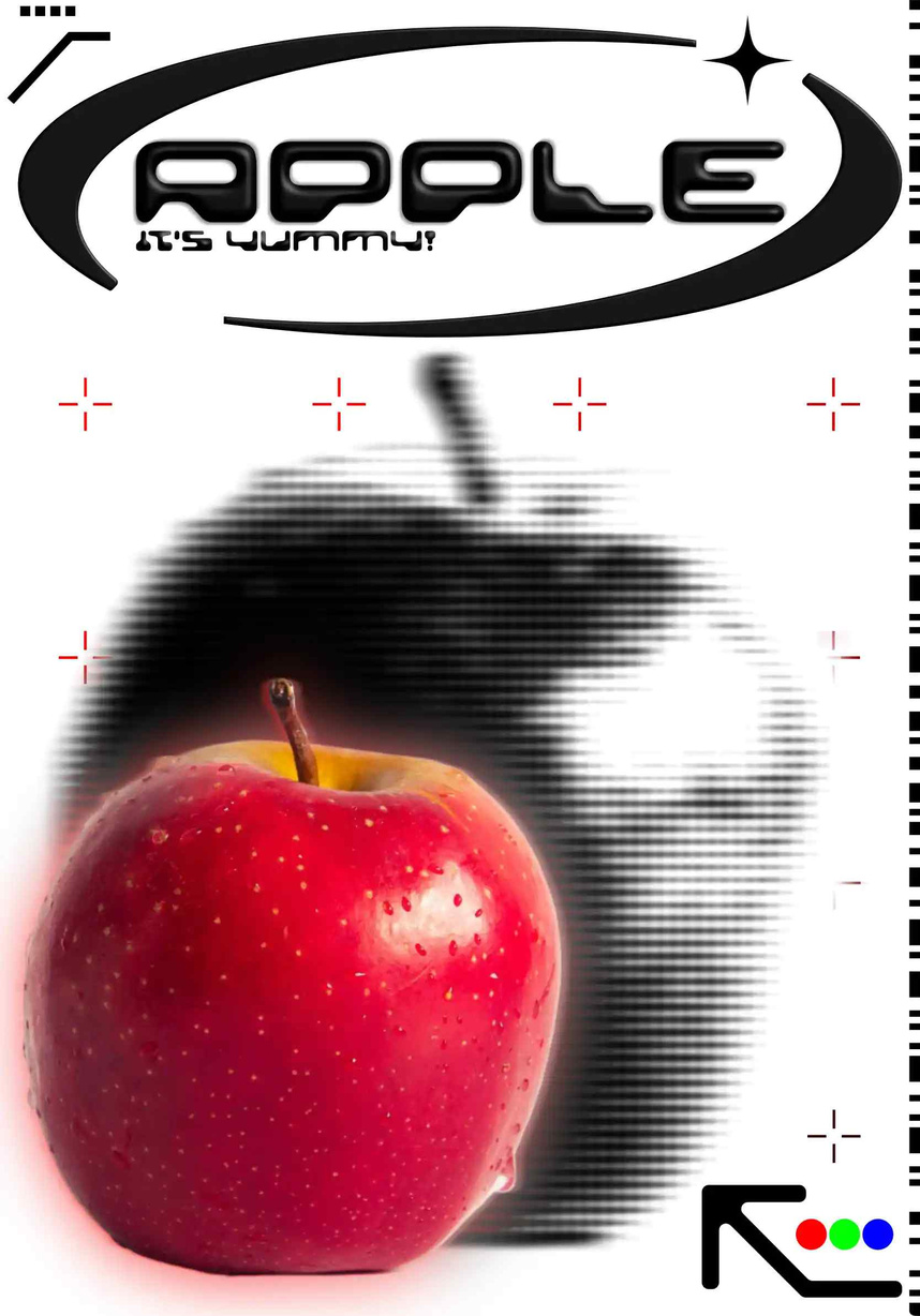 &quot;apple&quot; poster made to learn affinity photo